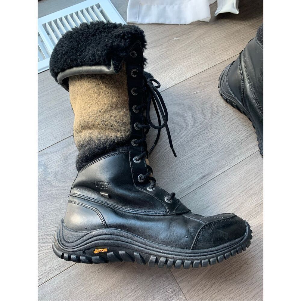 UGG Australia Adirondack Tall Black Brown Ombre size 7